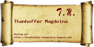 Thanhoffer Magdolna névjegykártya